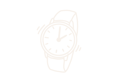 Illustration d'une montre pour symboliser le gain de temps de passer par une travel planner